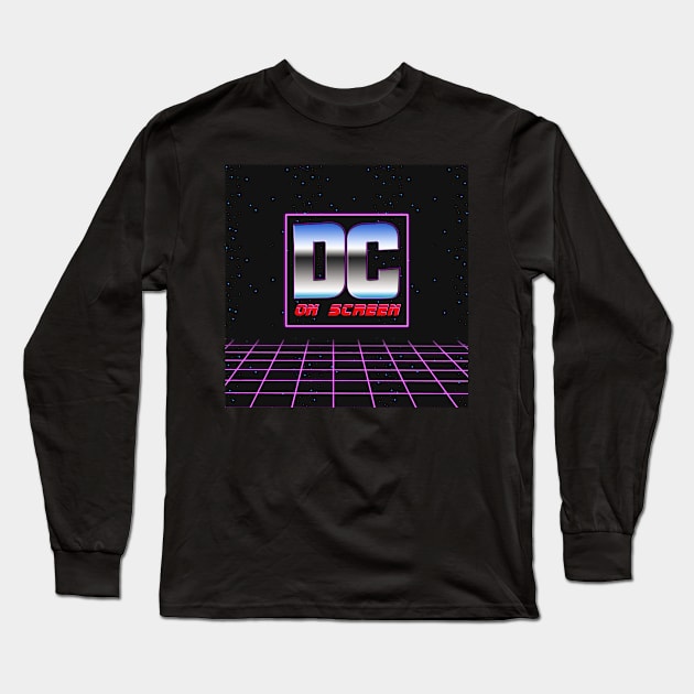 DC on SCREEN '80s Logo #2 Long Sleeve T-Shirt by DC on SCREEN